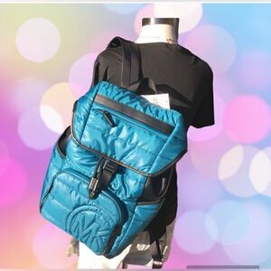 MICHAEL KORS BROOKLYN QUILTY LARGE BACKPACK LAPTOP SCHOOL WORK VACATION …
